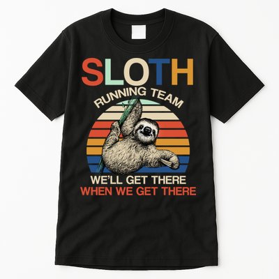Sloth Running Team Funny Design Tall T-Shirt