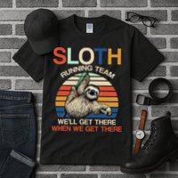 Sloth Running Team Funny Design Tall T-Shirt