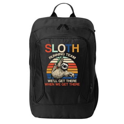 Sloth Running Team Funny Design City Backpack