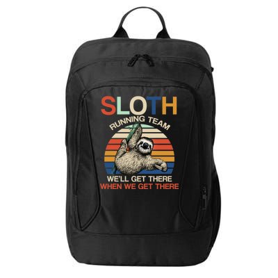 Sloth Running Team Funny Design City Backpack