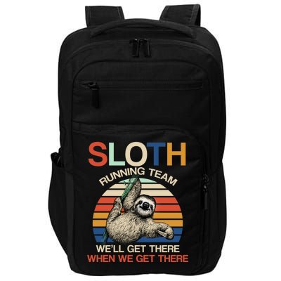 Sloth Running Team Funny Design Impact Tech Backpack