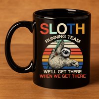Sloth Running Team Funny Design 11oz C Handle Ceramic Mug