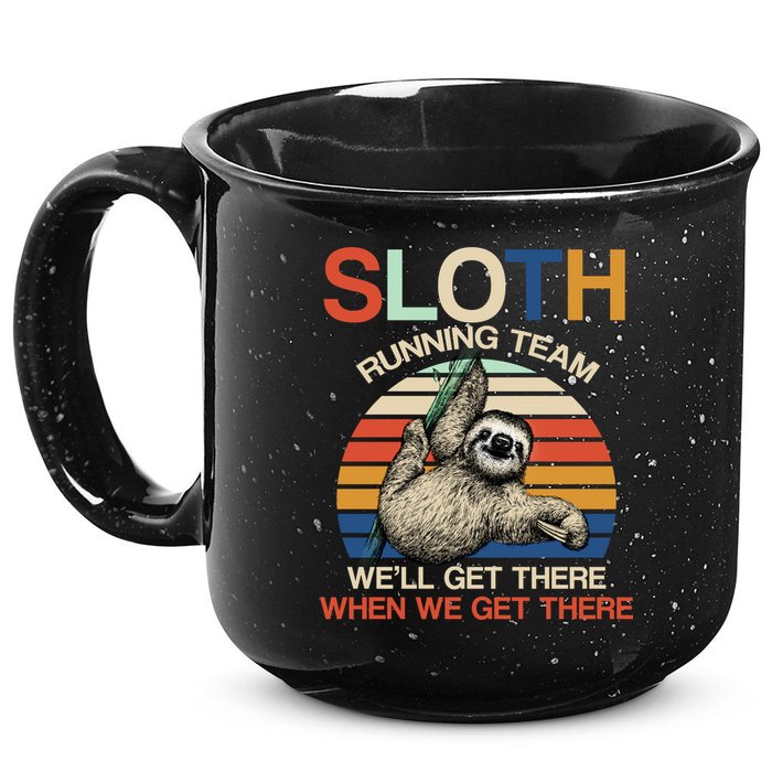 Sloth Running Team Funny Design 15oz Campfire Ceramic Mug
