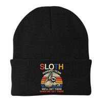 Sloth Running Team Funny Design Beanie