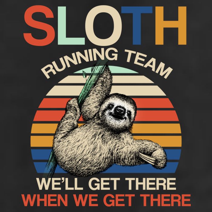 Sloth Running Team Funny Design Beanie