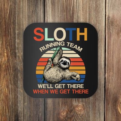 Sloth Running Team Funny Design Coaster