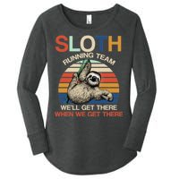 Sloth Running Team Funny Design Women's Perfect Tri Tunic Long Sleeve Shirt