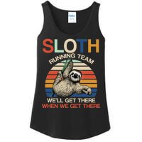 Sloth Running Team Funny Design Ladies Essential Tank