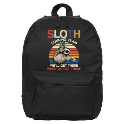 Sloth Running Team Funny Design 16 in Basic Backpack