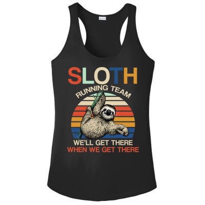 Sloth Running Team Funny Design Ladies PosiCharge Competitor Racerback Tank