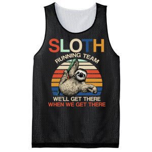 Sloth Running Team Funny Design Mesh Reversible Basketball Jersey Tank