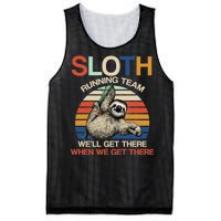 Sloth Running Team Funny Design Mesh Reversible Basketball Jersey Tank