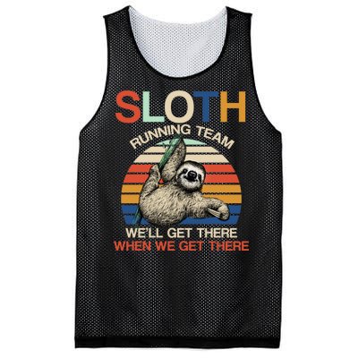 Sloth Running Team Funny Design Mesh Reversible Basketball Jersey Tank