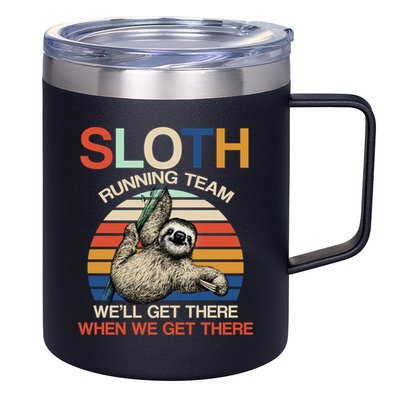 Sloth Running Team Funny Design 12oz Stainless Steel Coffee Mug