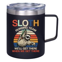 Sloth Running Team Funny Design 12oz Stainless Steel Coffee Mug