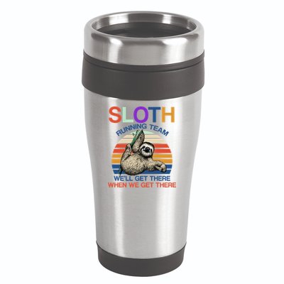 Sloth Running Team Funny Design 16oz Travel Tumbler