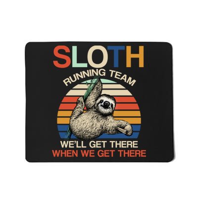 Sloth Running Team Funny Design Mousepad