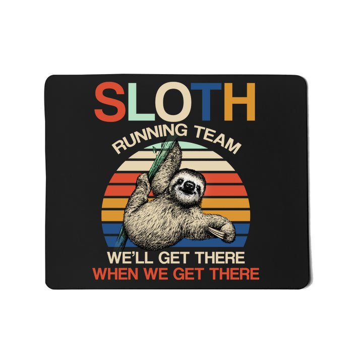 Sloth Running Team Funny Design Mousepad