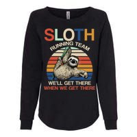 Sloth Running Team Funny Design Womens California Wash Sweatshirt