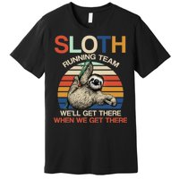 Sloth Running Team Funny Design Premium T-Shirt