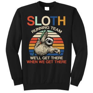 Sloth Running Team Funny Design Tall Sweatshirt