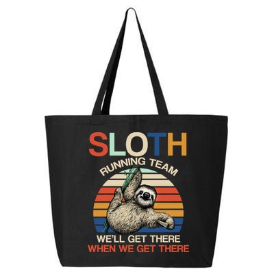 Sloth Running Team Funny Design 25L Jumbo Tote