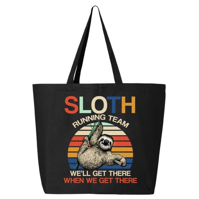 Sloth Running Team Funny Design 25L Jumbo Tote