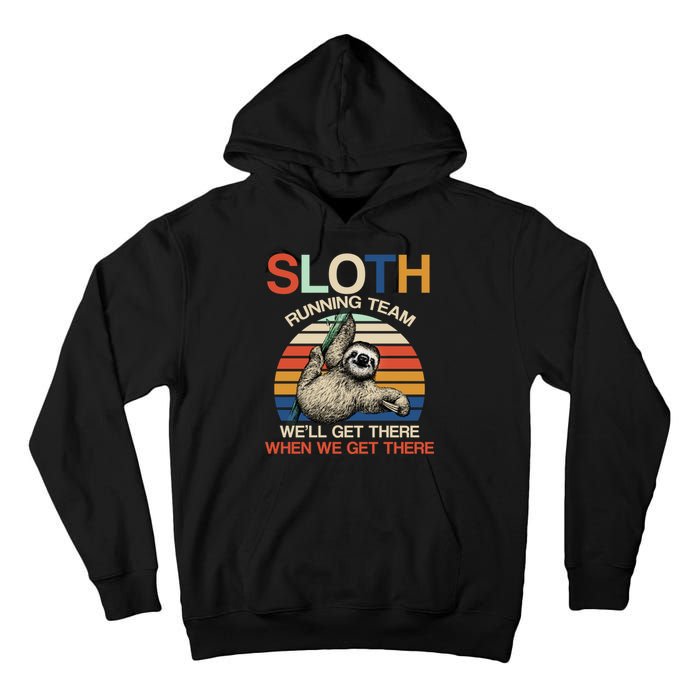 Sloth Running Team Funny Design Tall Hoodie