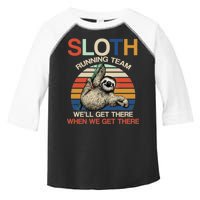 Sloth Running Team Funny Design Toddler Fine Jersey T-Shirt