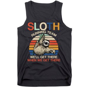 Sloth Running Team Funny Design Tank Top