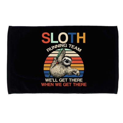 Sloth Running Team Funny Design Microfiber Hand Towel