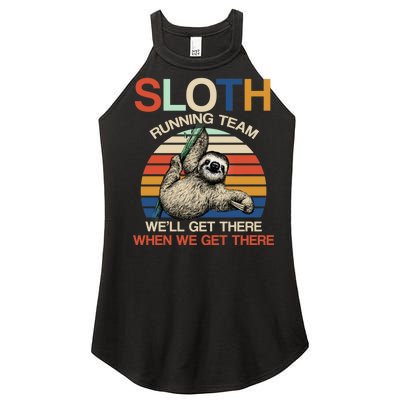 Sloth Running Team Funny Design Women's Perfect Tri Rocker Tank