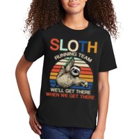 Sloth Running Team Funny Design Kids T-Shirt