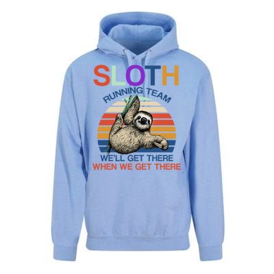 Sloth Running Team Funny Design Unisex Surf Hoodie