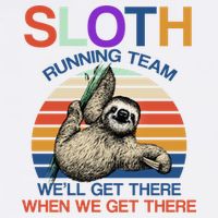 Sloth Running Team Funny Design Garment-Dyed Sweatshirt