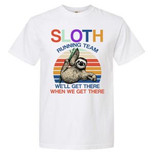 Sloth Running Team Funny Design Garment-Dyed Heavyweight T-Shirt