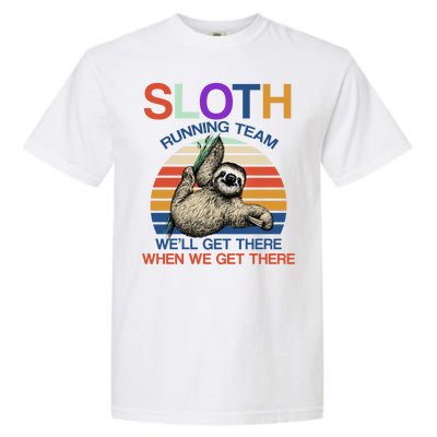 Sloth Running Team Funny Design Garment-Dyed Heavyweight T-Shirt