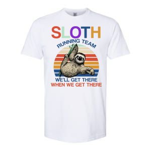 Sloth Running Team Funny Design Softstyle CVC T-Shirt