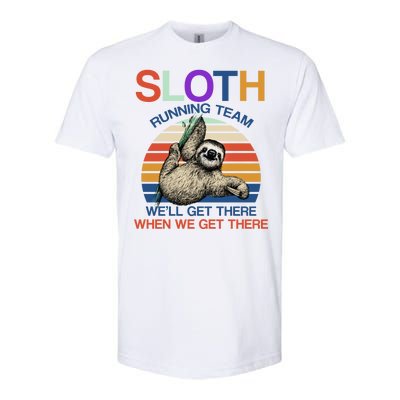 Sloth Running Team Funny Design Softstyle® CVC T-Shirt