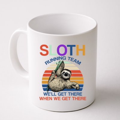 Sloth Running Team Funny Design Coffee Mug