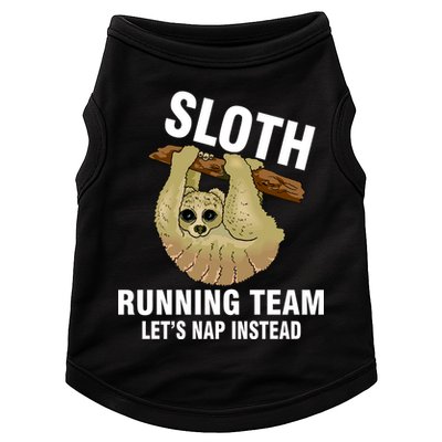 Sloth Running Team Let's Nap Instead Doggie Tank