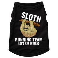 Sloth Running Team Let's Nap Instead Doggie Tank