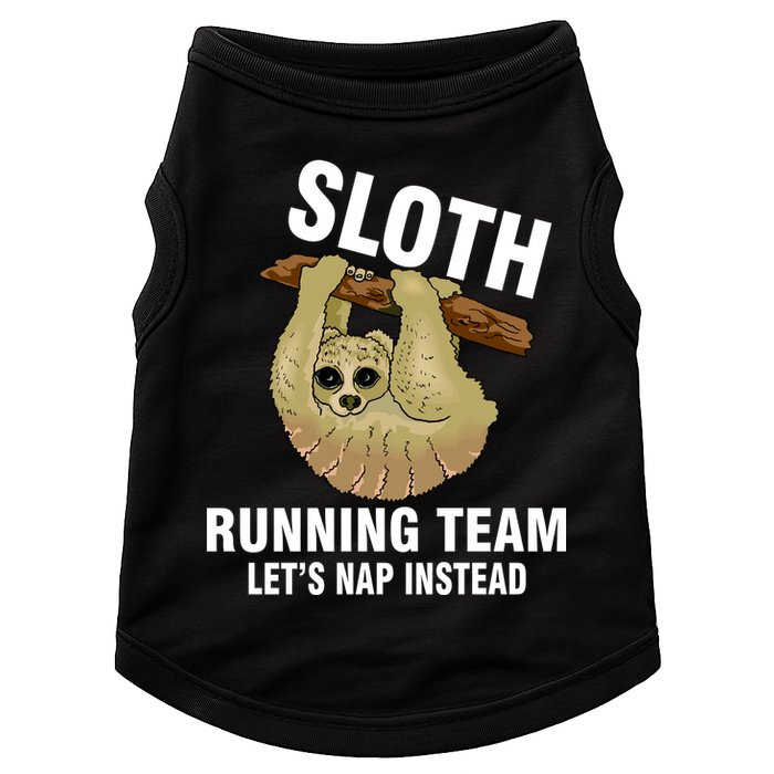 Sloth Running Team Let's Nap Instead Doggie Tank