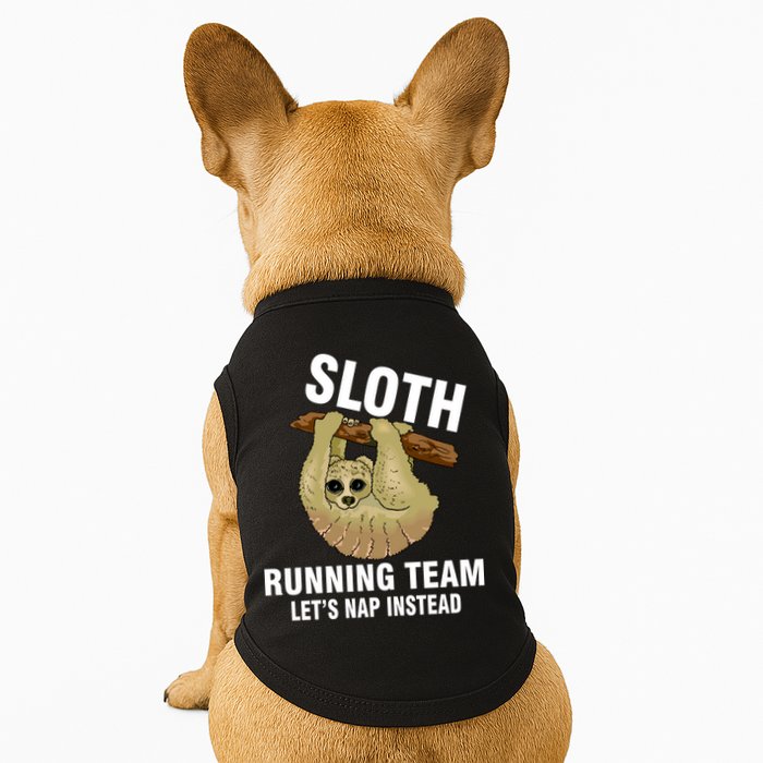 Sloth Running Team Let's Nap Instead Doggie Tank