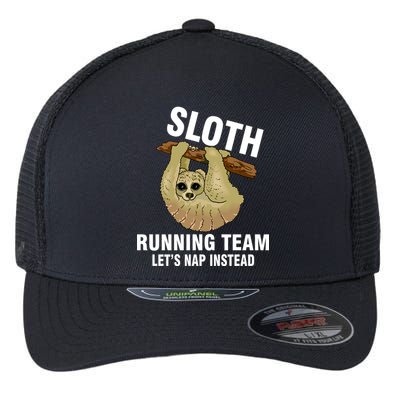 Sloth Running Team Let's Nap Instead Flexfit Unipanel Trucker Cap