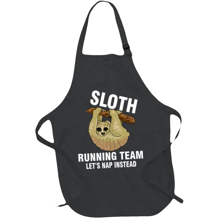 Sloth Running Team Let's Nap Instead Apron