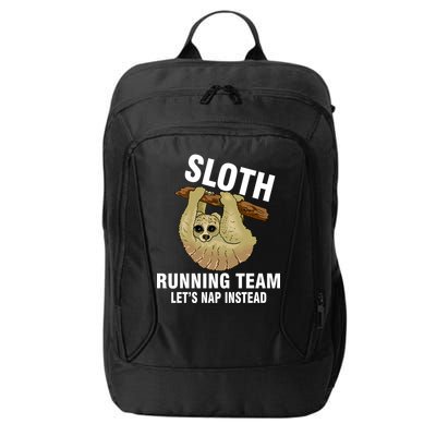Sloth Running Team Let's Nap Instead City Backpack