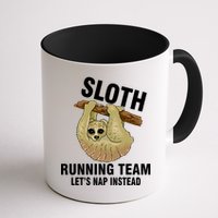 Sloth Running Team Let's Nap Instead Coffee Mug