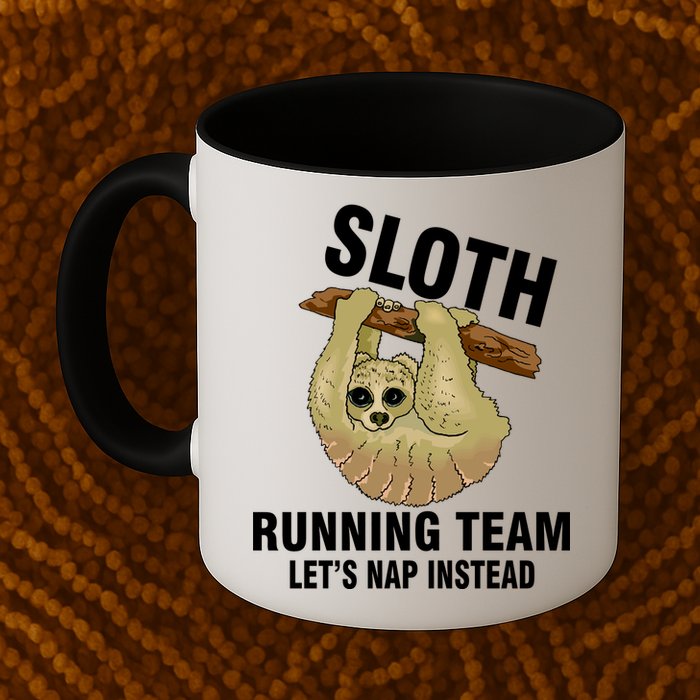 Sloth Running Team Let's Nap Instead Coffee Mug