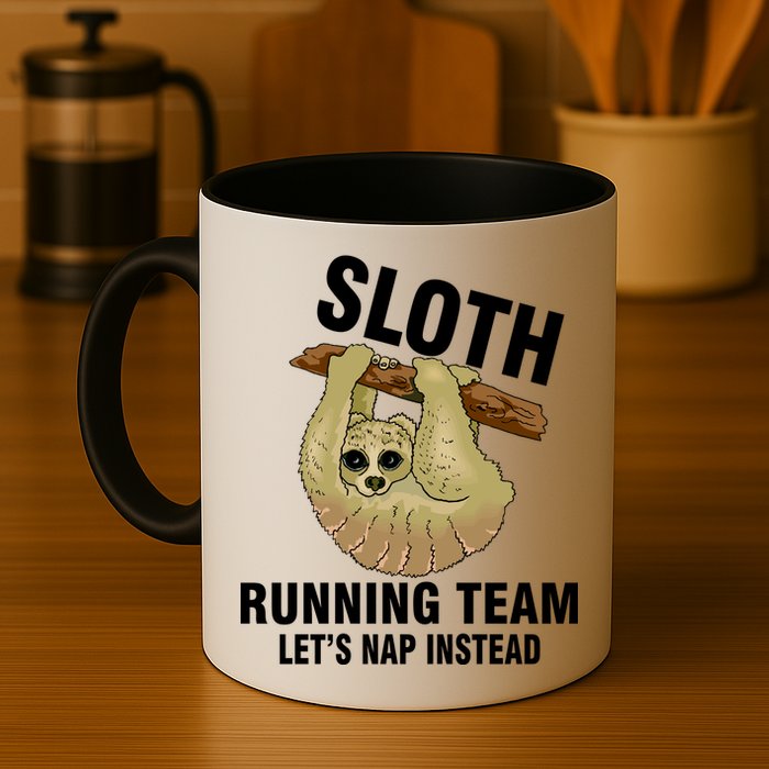 Sloth Running Team Let's Nap Instead Coffee Mug
